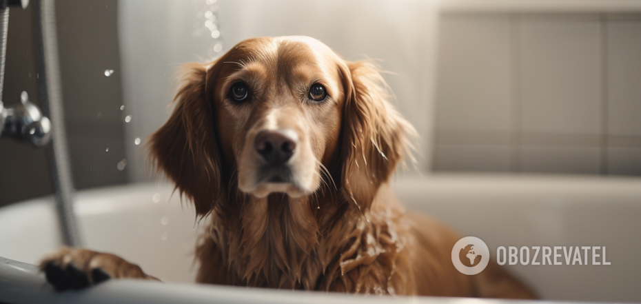 How to bathe a dog correctly to get rid of a specific smell: basic tips