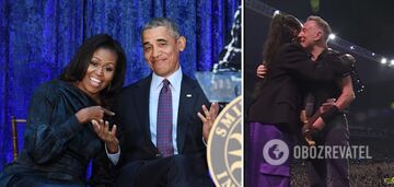 'What a cool wife I have': Michelle Obama rocked out at a concert of a famous musician, and the former U.S. president could not contain his emotions