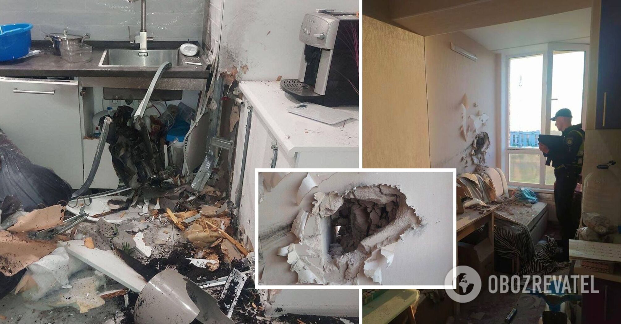 Consequences of a night-time drone attack on Kyiv region