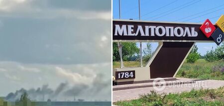 Explosions in Melitopol: the occupiers' military base was blown up. Photo.