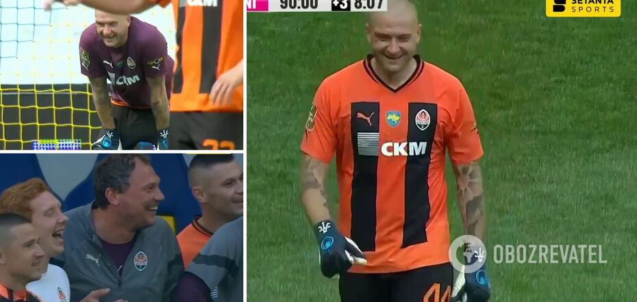 Rakitskyi came on in goal instead of the goalkeeper at the UPL match. Video.