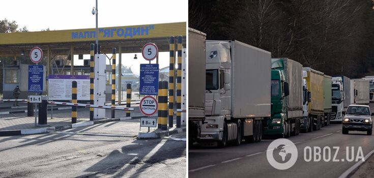 Korki z ciężarówek na granicy z Polską