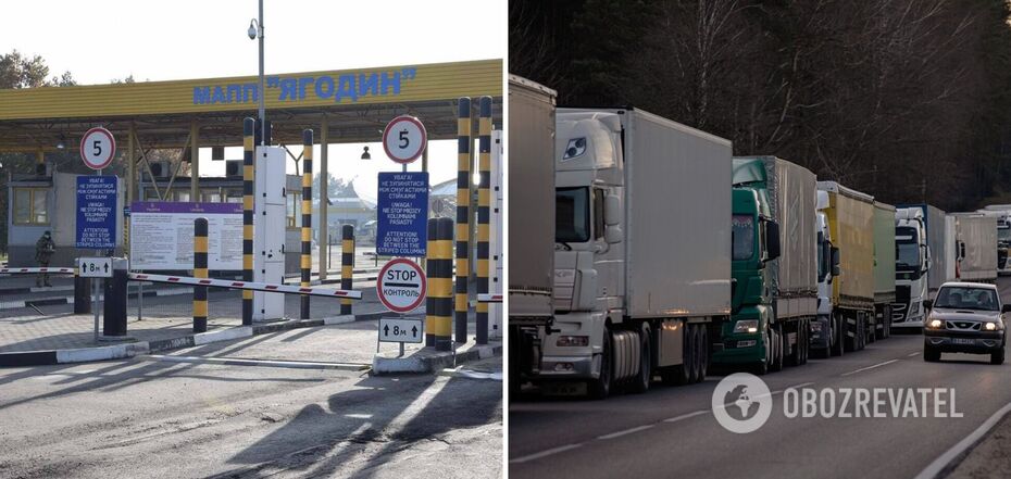 Traffic jams formed on the border with Poland