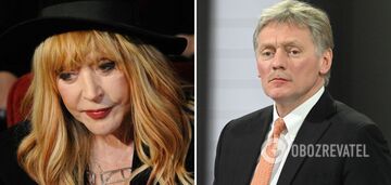 At Yudashkin's funeral, Pugacheva shook hands with Peskov, who called for the 'cleansing' of Ukraine. Photo.