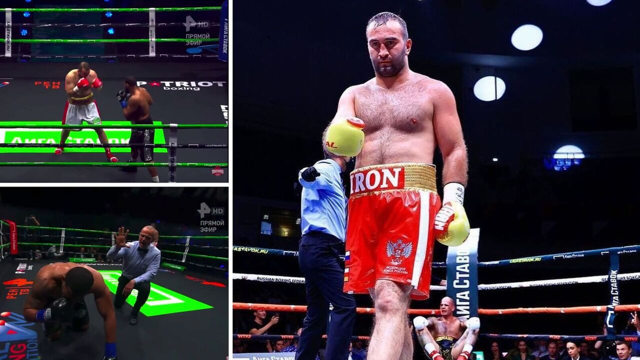 Russian victim Usik knocked out the American super heavyweight in his first serious punch in the championship fight. Video