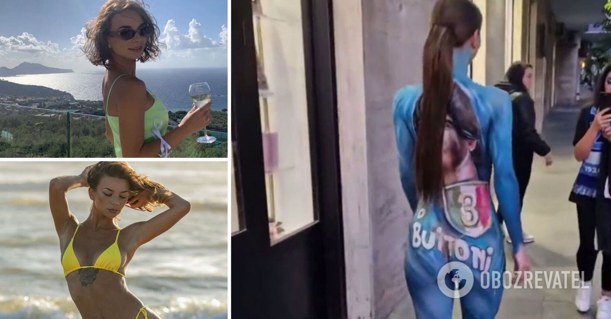 Napoli fan walks naked through the city after the team's championship, losing a bet. Video.