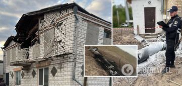 The debris of downed Russian missiles was found in the Kyiv region: a house was damaged. Photo