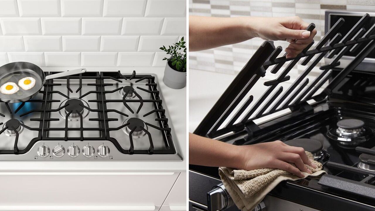 No trace of grease: how to clean the gas stove grilles