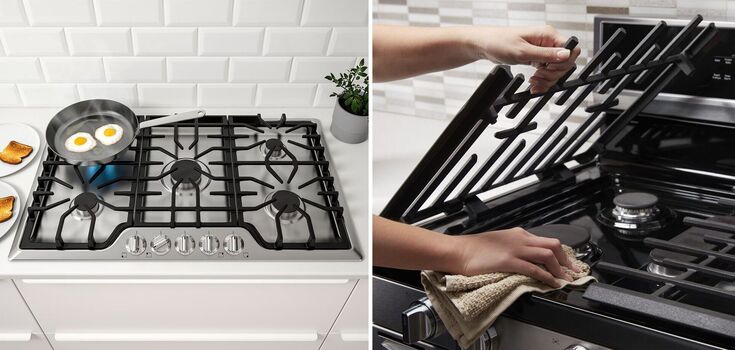 No trace of grease: how to clean the gas stove grilles