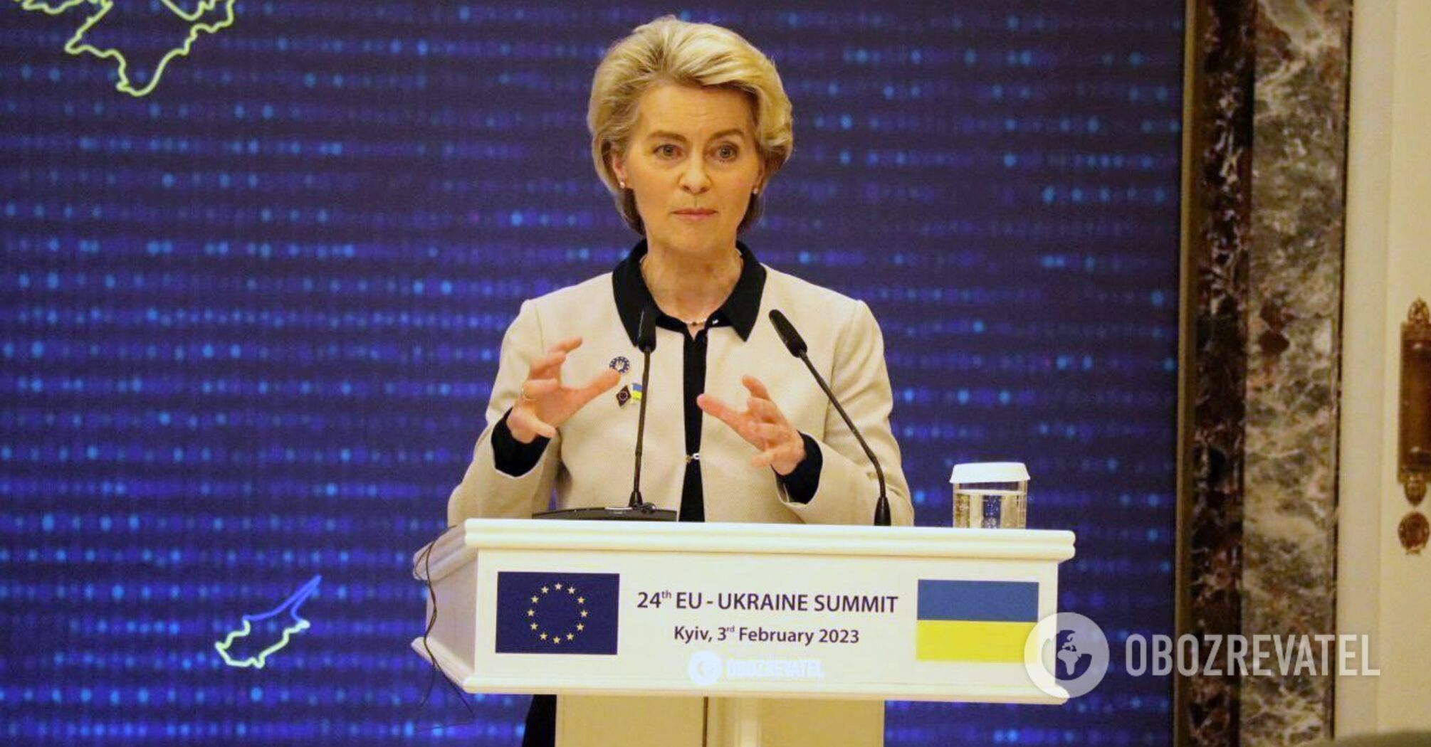 President of the European Commission Ursula von der Leyen visited Ukraine on Europe Day. Photo