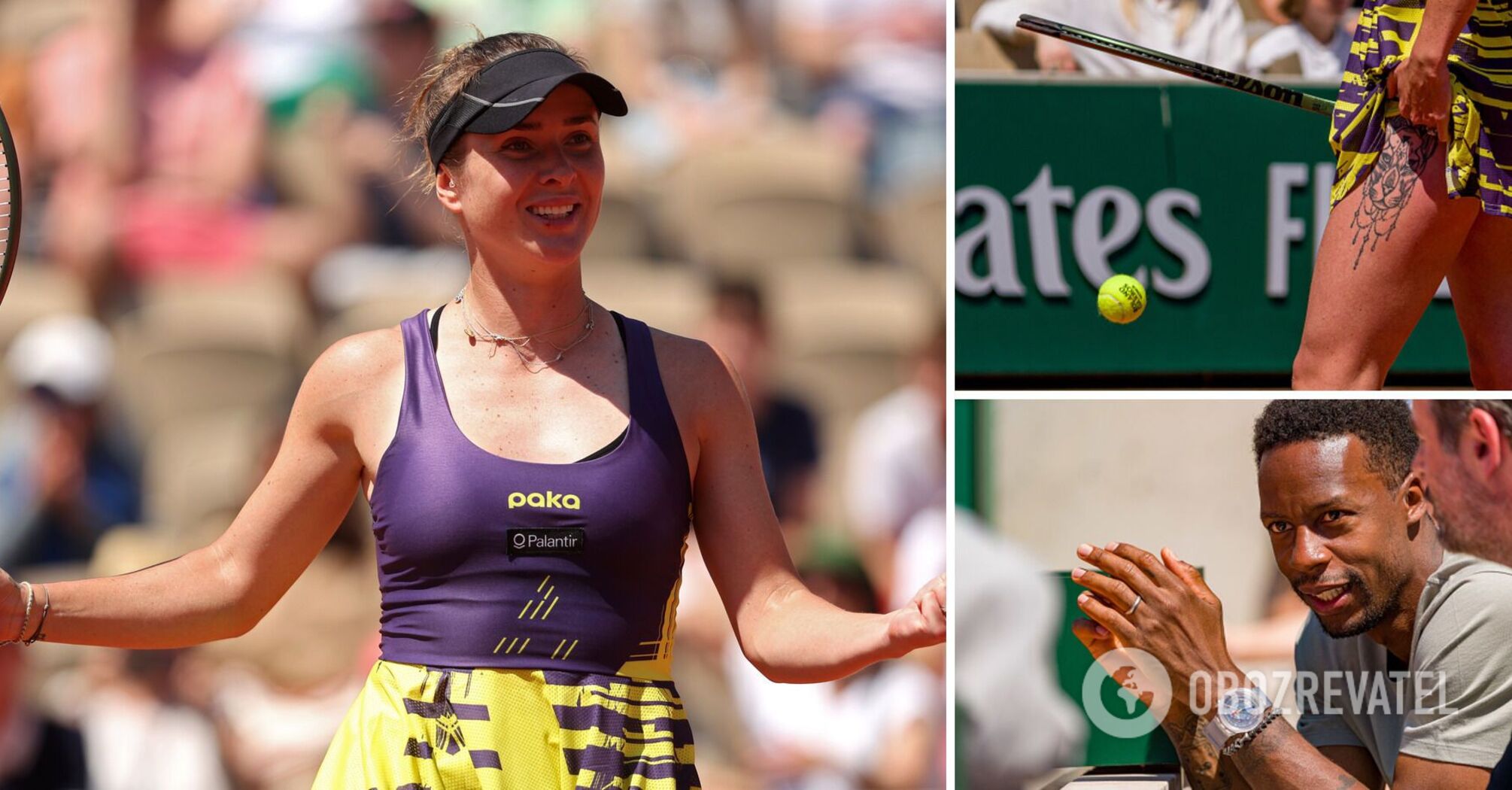 Svitolina in yellow and blue turned the match around at Roland Garros and won a bright victory