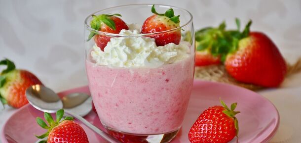 Summer milkshake with strawberries for children: made from natural ingredients