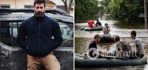 At the epicentre of the disaster: Salem brought Ukrainians to tears by showing how he saves people in flooded Kherson. Video.