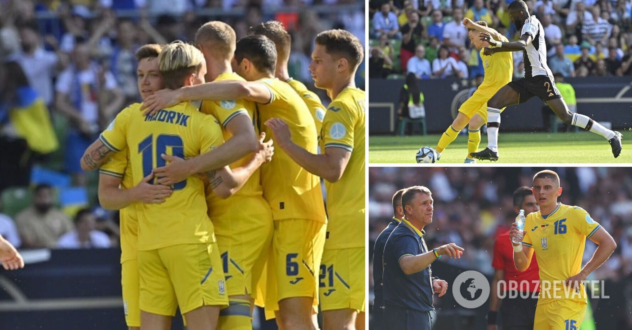 Ukraine was one step away from a sensation in Germany in Rebrov's first match: the Germans bounced back thanks to a penalty