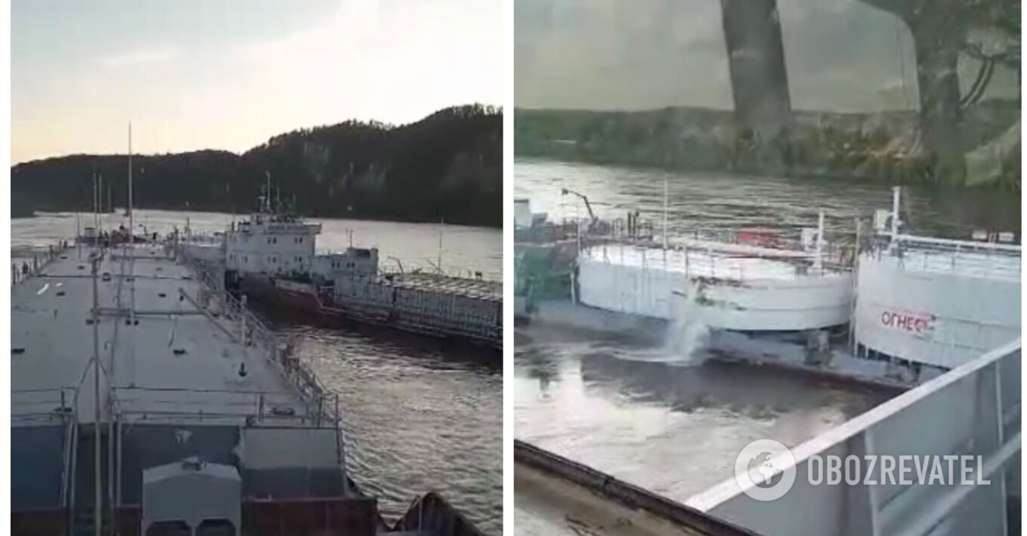 Dwa tankowce zderzyły się w Rosji, jeden z nich przewoził ponad 800 ton benzyny. Wideo