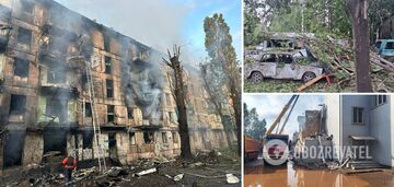 Okupanci uderzyli w budynek mieszkalny w Krzywym Rogu, wybuchł pożar: 10 osób zginęło, dziesiątki rannych. Zdjęcia i wideo