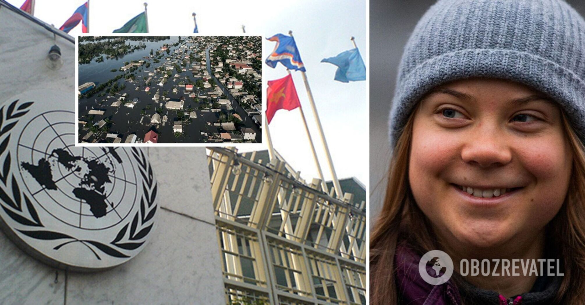 "Jesteśmy z wami solidarni": Greta Tunberg przyszła na ukraińską pikietę biura ONZ. Zdjęcie