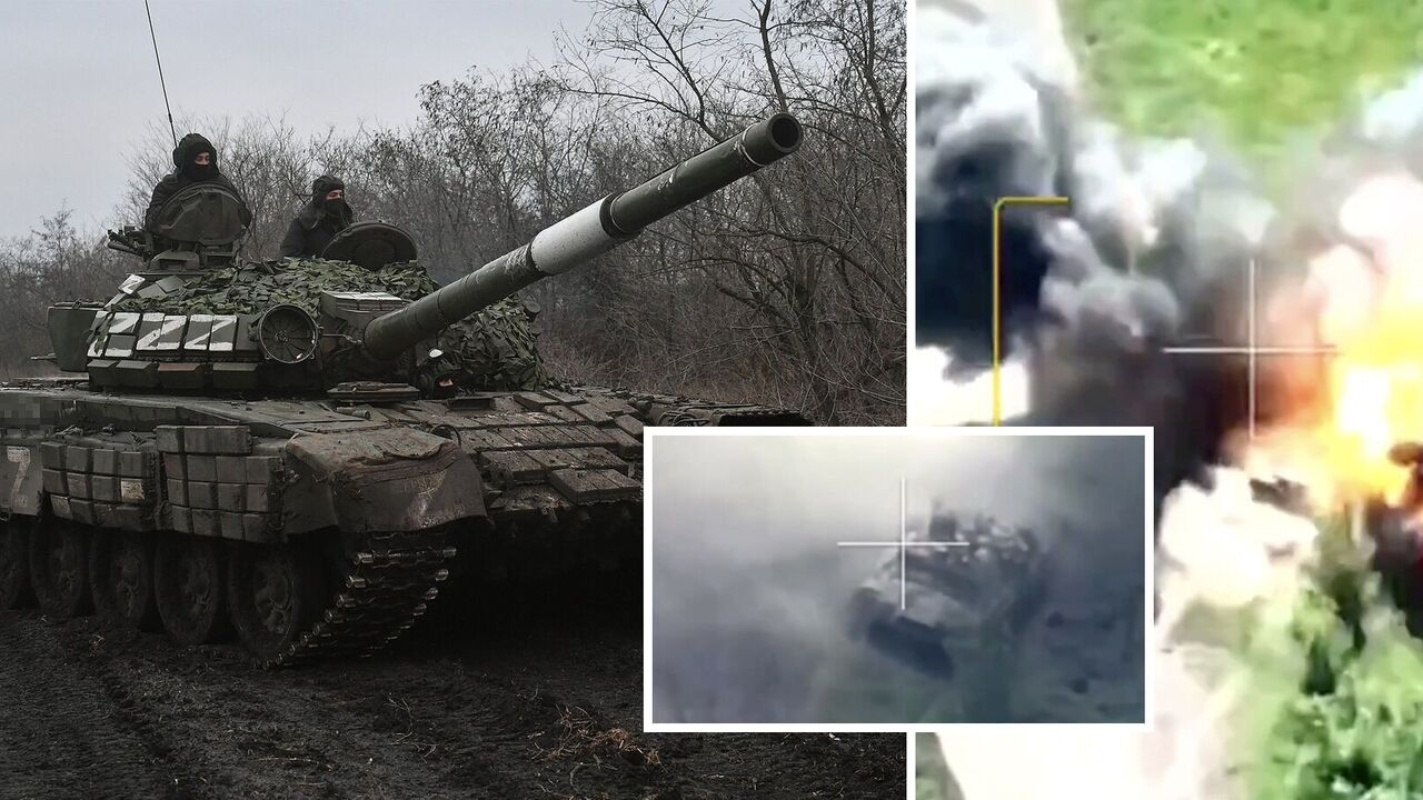 Took a wrong turn: a Russian T-72 tank exploded on a Ukrainian mine. Spectacular video