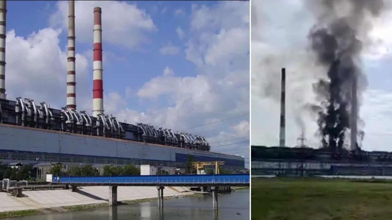 W Rosji wybuchł potężny pożar w elektrowni, z której unosił się czarny dym. Wideo