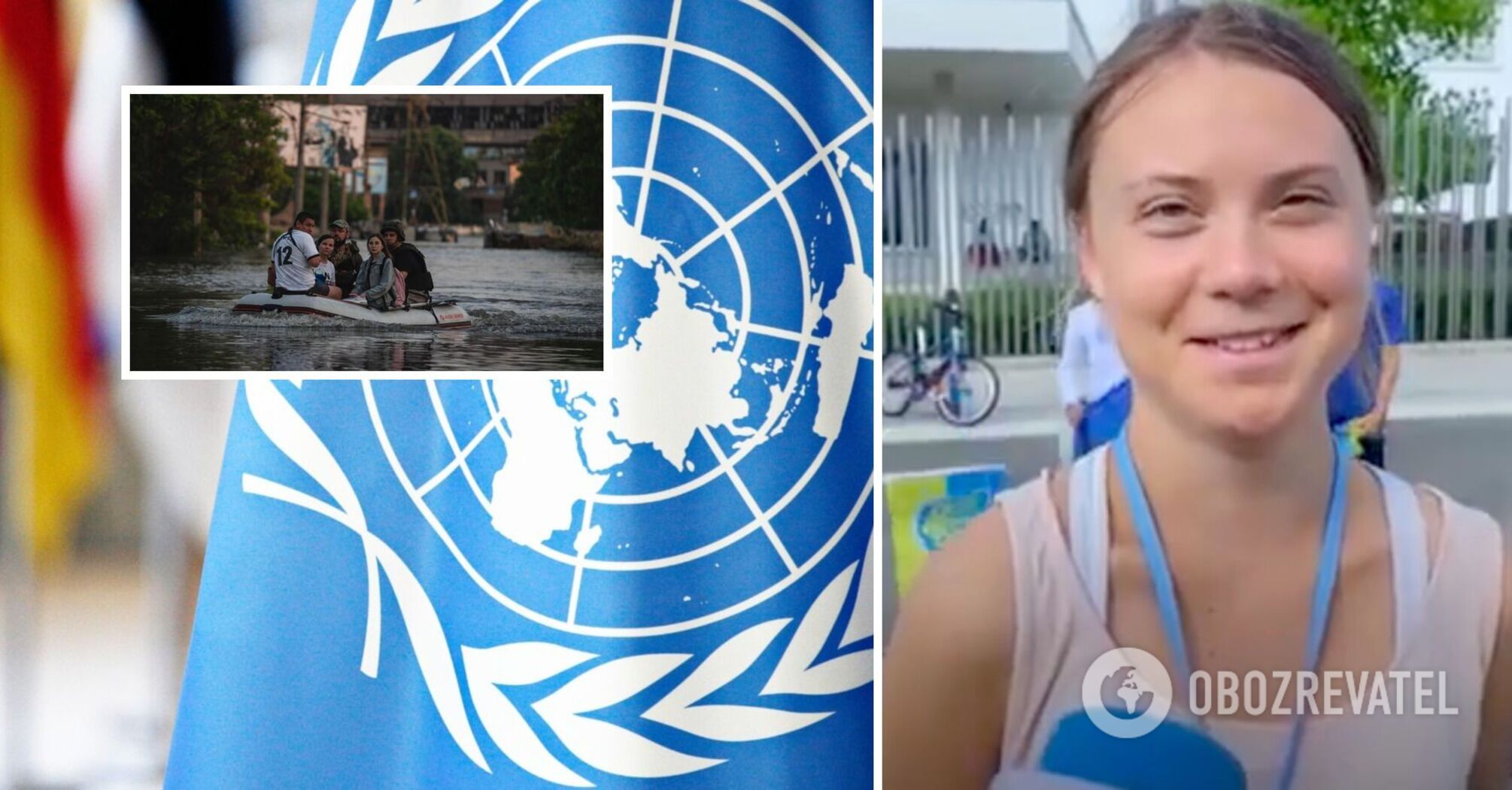 Greta Thunberg wyśmiewa rolę ONZ po wybuchu rosyjskiej elektrowni wodnej w Kachowce. Wideo.