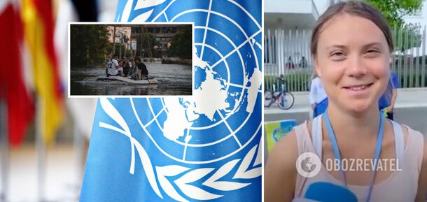 Greta Thunberg wyśmiewa rolę ONZ po wybuchu rosyjskiej elektrowni wodnej w Kachowce. Wideo.