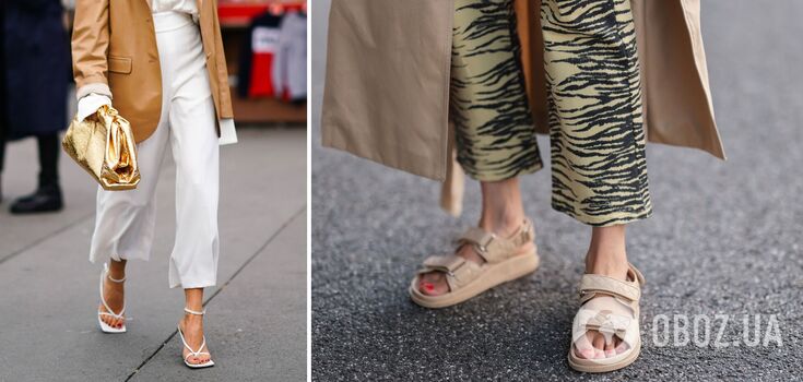 Named 3 models of summer shoes that visually lengthen legs: make them much slimmer. Photo.