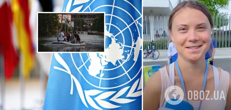 Greta Thunberg ridiculed the role of the UN in the aftermath of Russia's explosion of the Kakhovka hydroelectric power station. Video.