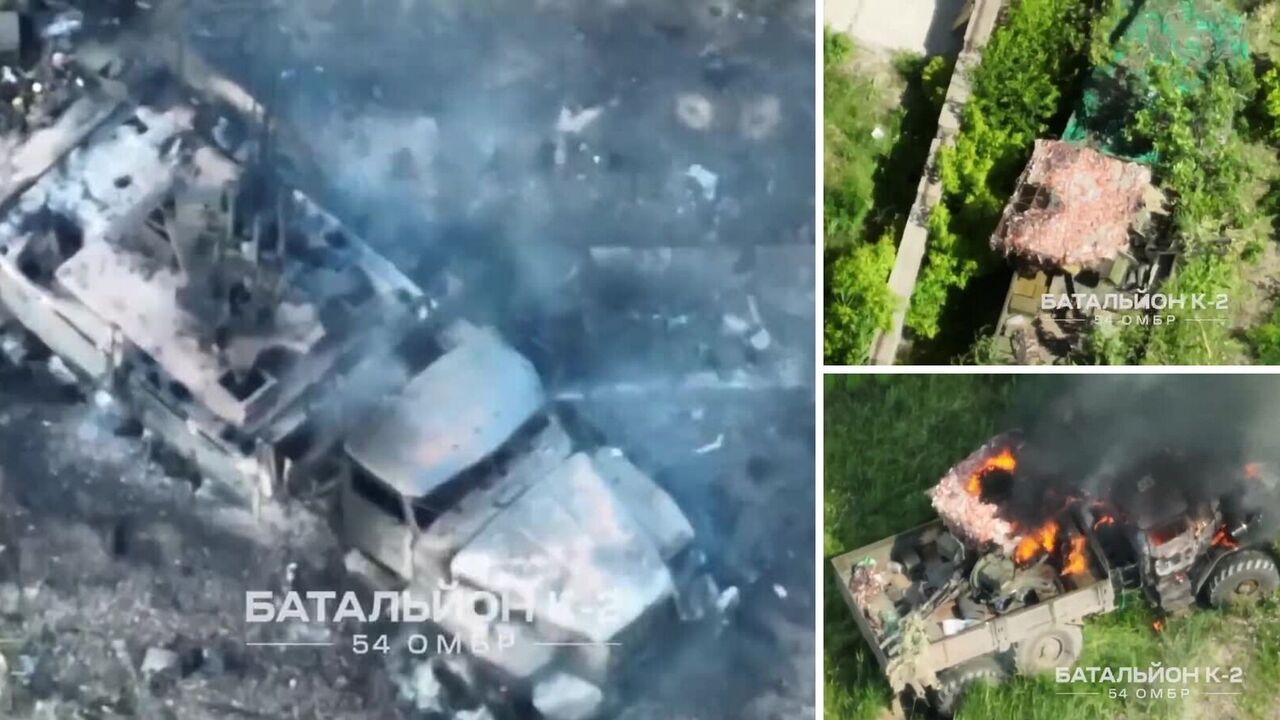 Disguise did not help: Ukrainian Armed Forces turn an enemy Ural into scrap metal with a precision strike. Video.
