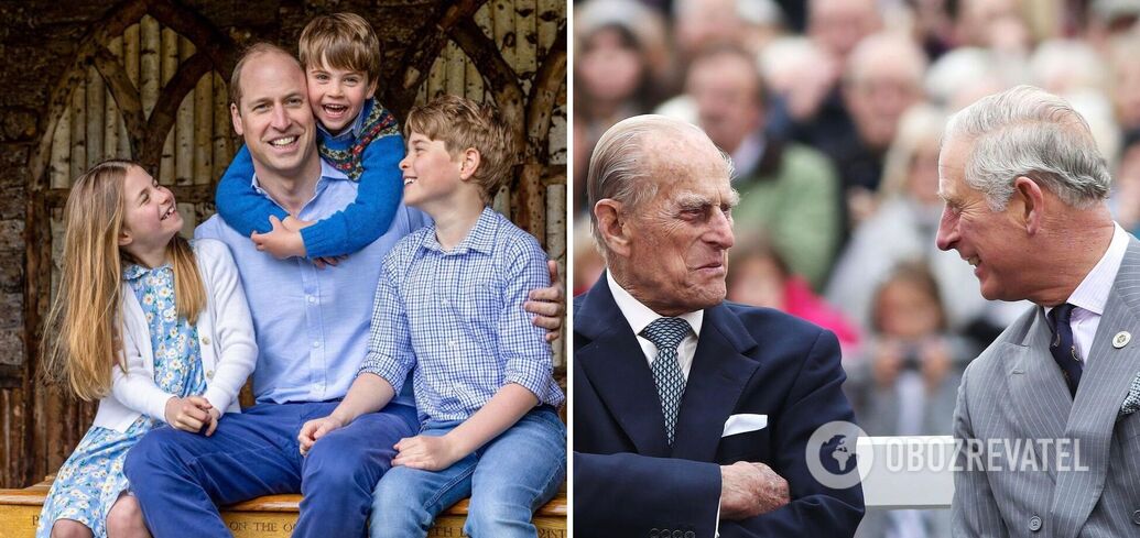 Royal family touched with congratulations on Father's Day: William showed a new portrait with children, and Charles showed an archival photo with Philip