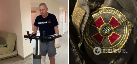 After 23 injuries: the chief sergeant of a company of the Donbas battalion got back on his feet and thanked Ukrainians. Video.
