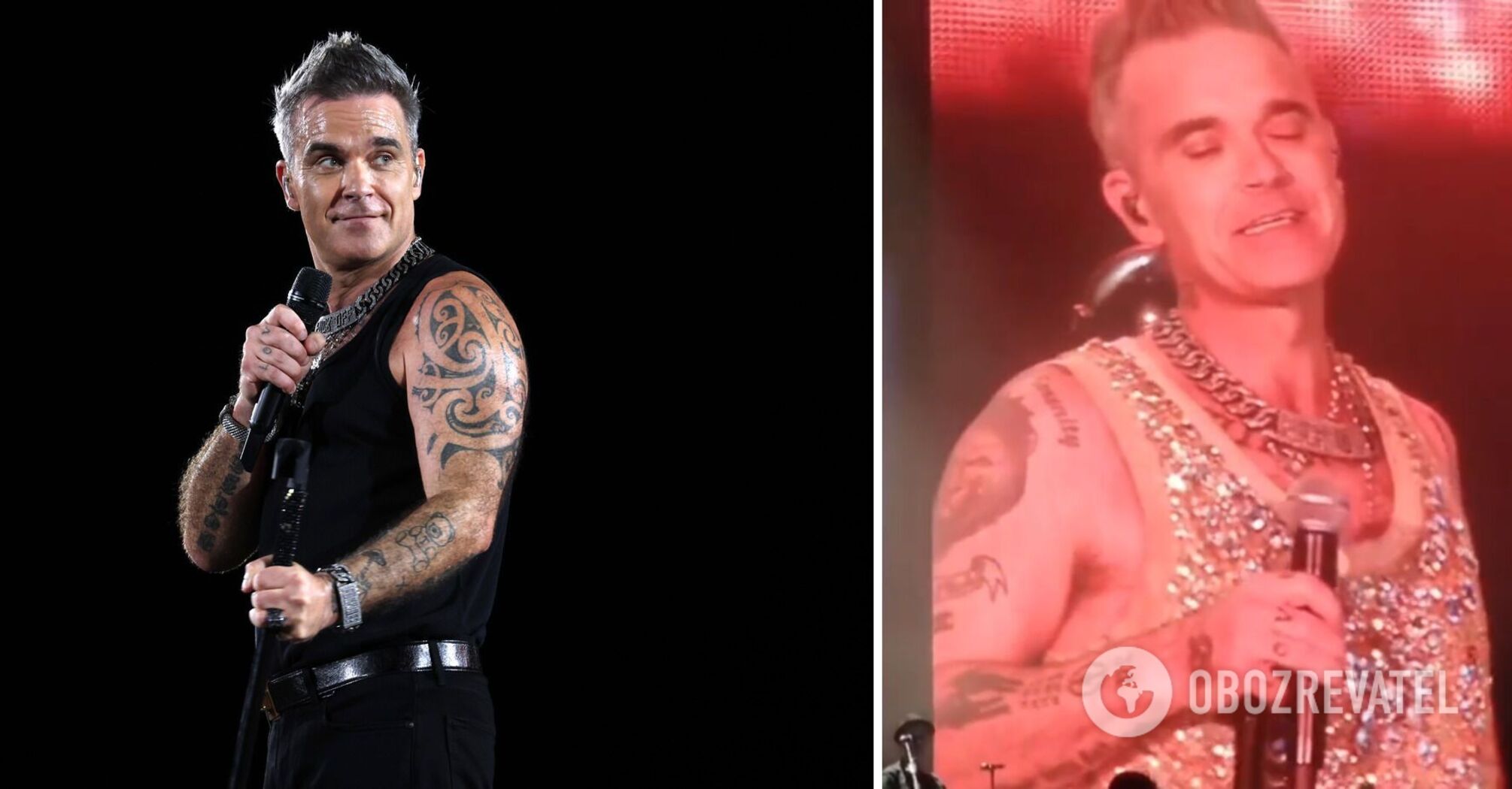 Robbie Williams zaczął się krztusić podczas koncertu i zdradził publiczności powód: to nie z powodu jego wieku. Wideo