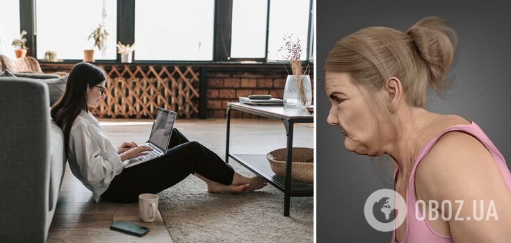 Puffy eyes and clawed hands: how remote workers may look like in 70 years. Photo