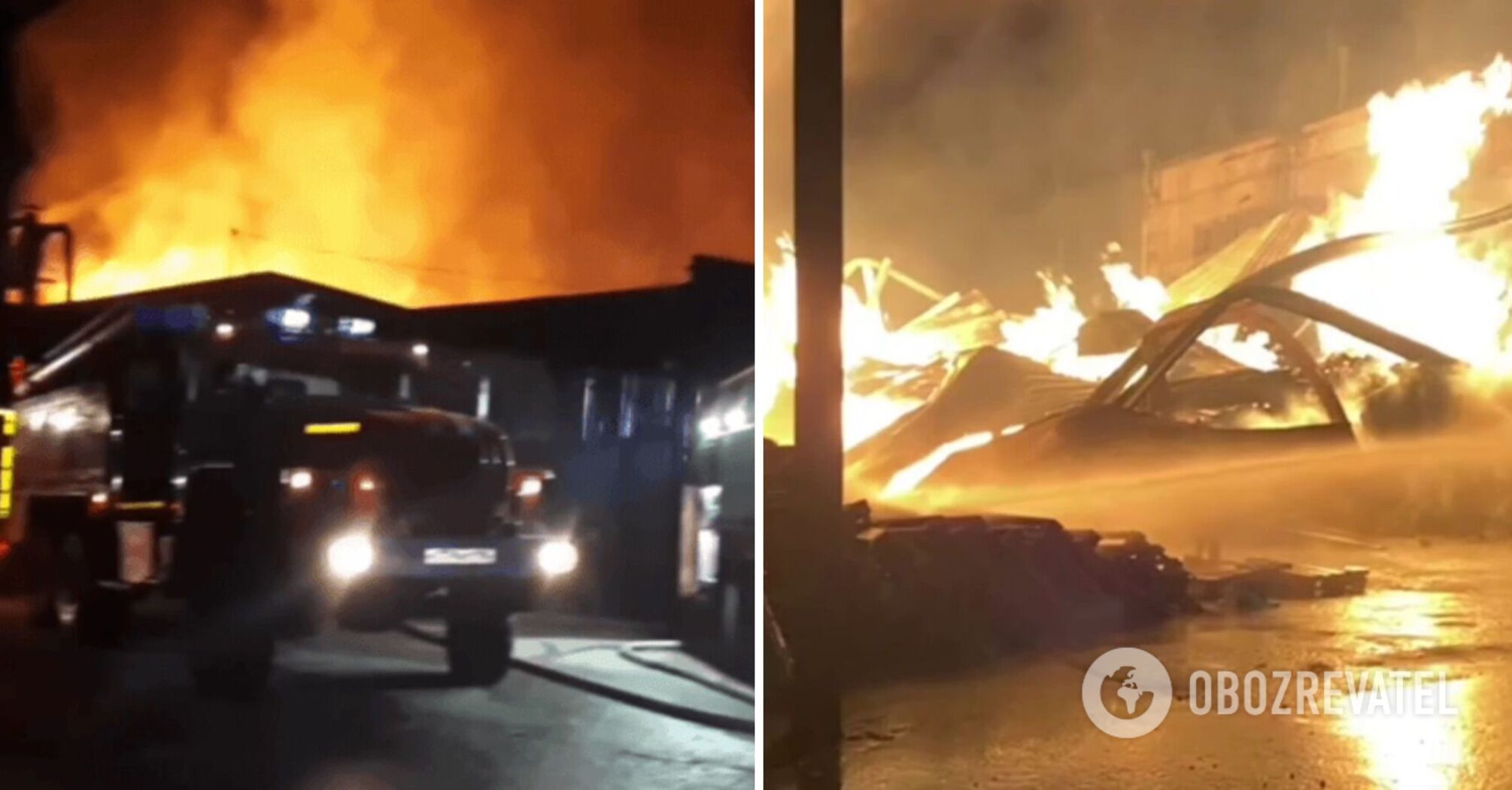Wszystko w płomieniach: ogromny pożar w fabryce pod Moskwą. Wideo