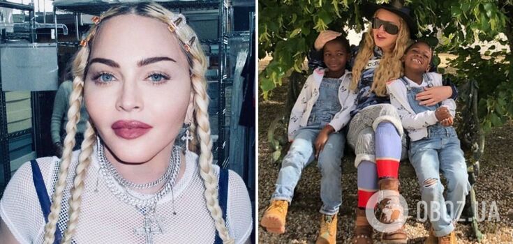 In graduation gowns: Madonna shows rare photo of her adopted twin daughters