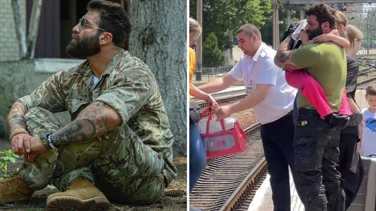'My whole world froze over': warrior showman Daniel Salem meets his daughter for the first time since the war. Video