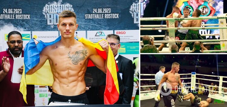 The unbeaten Ukrainian boxer won the champion fight by knockout in the last seconds. Video