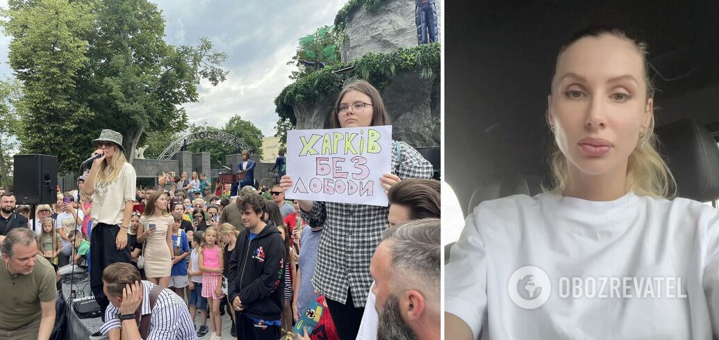 "Byłam bardzo podekscytowana": Łoboda próbowała przeprosić za atak na dziewczynę z transparentem w Charkowie Wideo