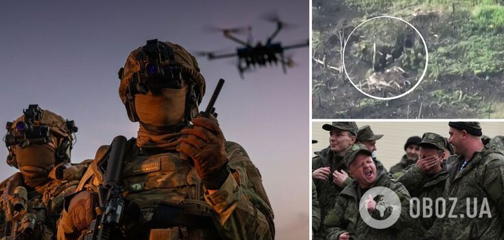 Wykorzystano kij: ukraiński dron sfilmował okupantów walczących bezpośrednio na ich pozycjach. Wideo