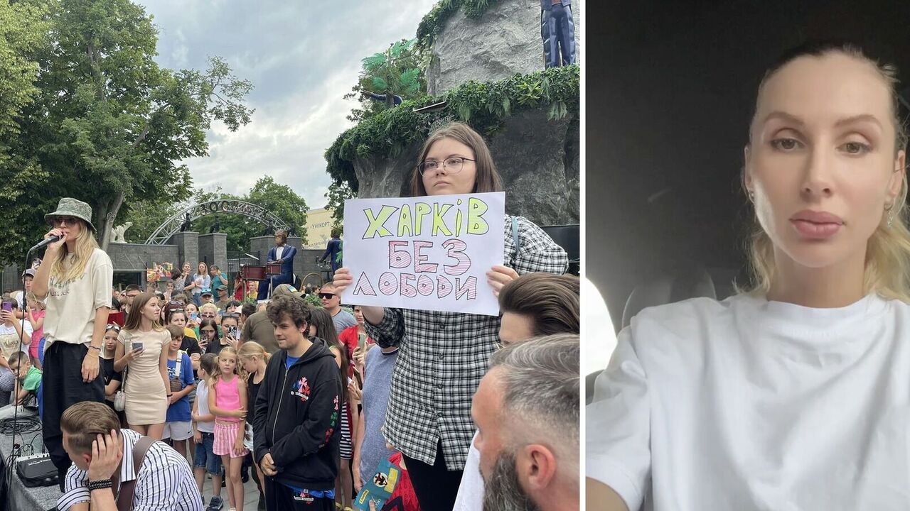 "I was very excited": Loboda tried to apologise for attacking a girl with a placard in Kharkiv Video