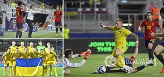 Ukraine loses to Spain, conceding a goal in the last seconds at the European Football Championship U-21