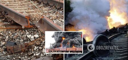Near Melitopol, railway tracks used by the occupiers to transport personnel and equipment were blown up