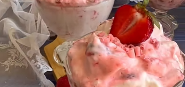 Tastier than ice cream: an elementary strawberry and meringue dessert