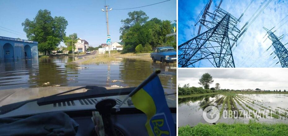 Plachkov said whether there is a threat of flooding of power facilities in the Kherson region