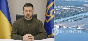 'Each Russian terrorist attack only increases the amount of reparations.' Zelenskyy promises to bring Russia to justice for the Kakhovka hydroelectric power station bombing. Video.