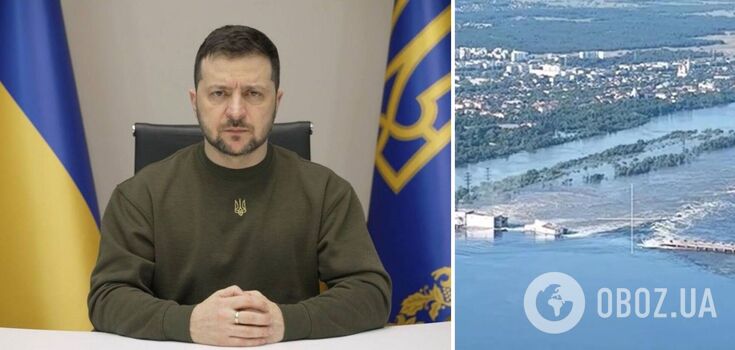 "Each Russian terrorist attack only increases the amount of reparations." Zelenskyy promises to bring Russia to justice for the Kakhovka hydroelectric power station bombing. Video.