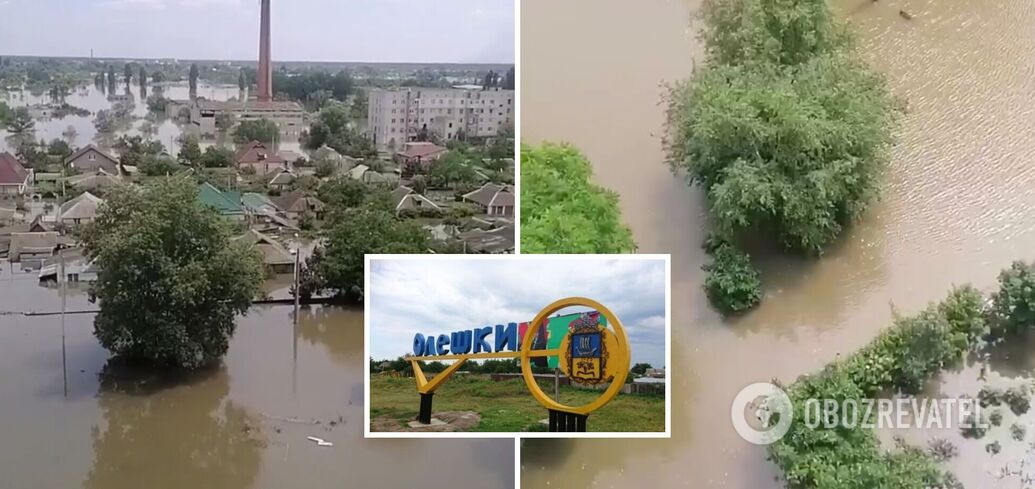 Okupowane Oleszki pod wodą, Plac Okrętowy w Chersoniu całkowicie zalany: straszne konsekwencje wysadzenia elektrowni wodnej przez okupantów. Wideo