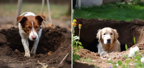 Why dogs dig holes in the ground: how to train your pet