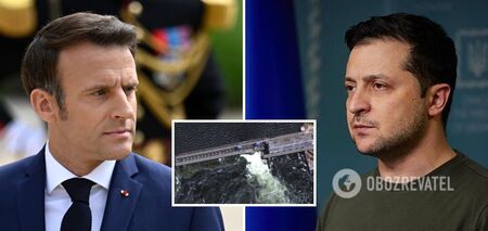The consequences of the Russian terrorist attack on the hydroelectric power plant and defense: Zelensky had a telephone conversation with Macron