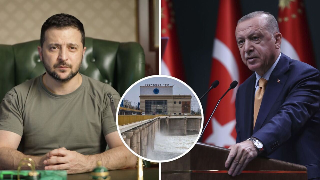 Zeleński i Erdogan rozmawiali o zbombardowaniu elektrowni wodnej w Kachowce