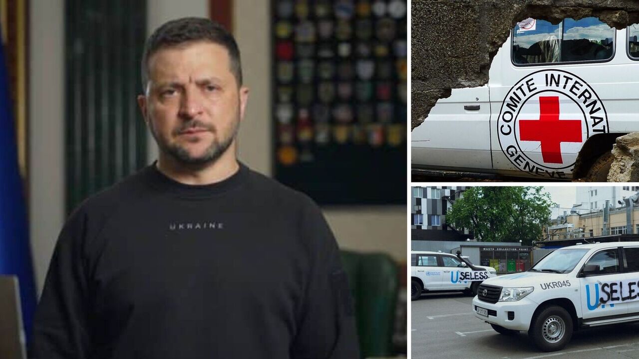 Zelensky is disappointed with the reaction of the UN and ICRC